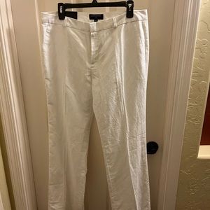 Womens Banana Republic factory linen blend white trousers,size 10, 31 in waist